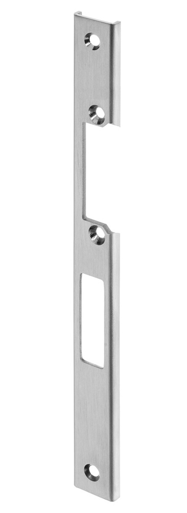 U-Schließbleche für Aluprofile / 245x24x6 mm DLS Edelstahl / vorgerichtet für elektr. Türöffner